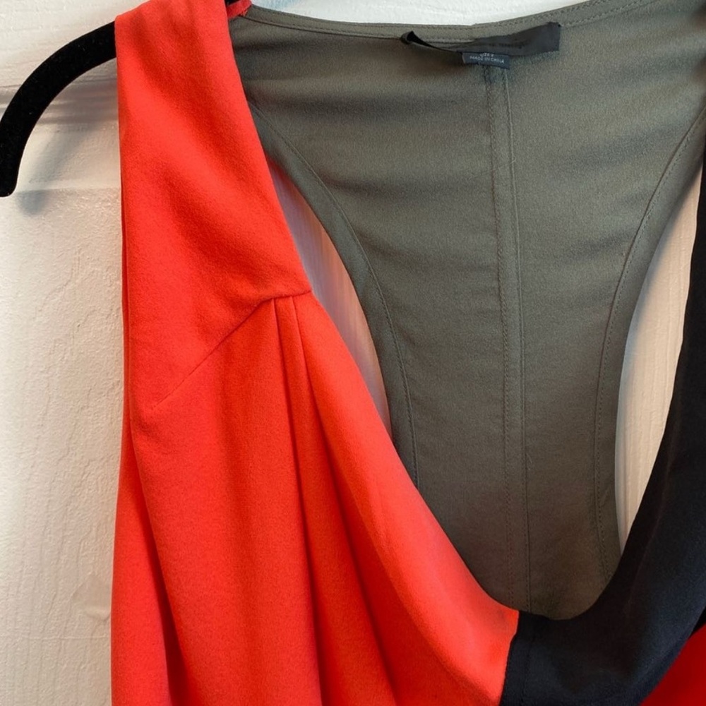Alexander Wang silk crepe color block dress - Picture 3 of 4